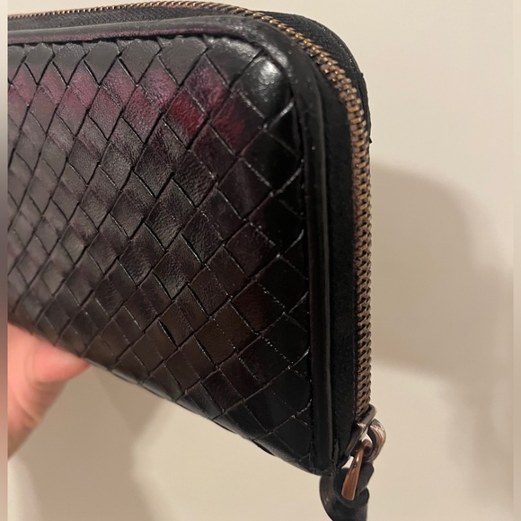 Bottega Veneta Intrecciato Woven Leather Wallet Continental Long Zip Case Napa - Picture 6 of 16